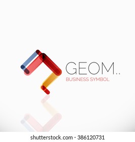 Logo, linear abstract geometric icon