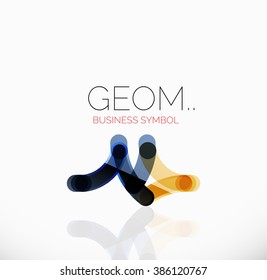Logo, linear abstract geometric icon