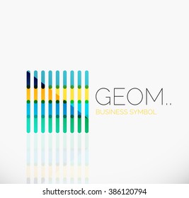 Logo, linear abstract geometric icon