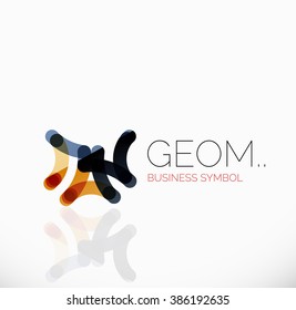 Logo, linear abstract geometric icon