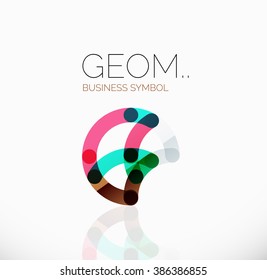 Logo, linear abstract geometric icon