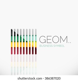 Logo, linear abstract geometric icon