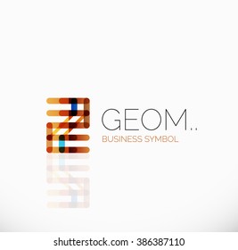 Logotipo, icono geométrico abstracto lineal