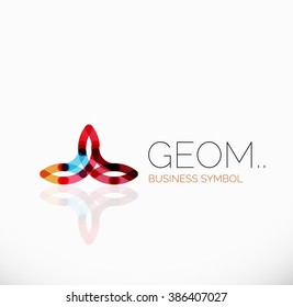 Logotipo, ícone geométrico abstrato linear