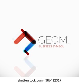 Logo, linear abstract geometric icon