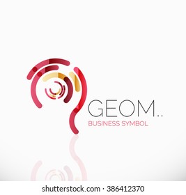 Logotipo, icono geométrico abstracto lineal