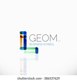 Logo, linear abstract geometric icon
