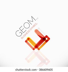 Logo, linear abstract geometric icon