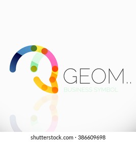 Logo, linear abstract geometric icon