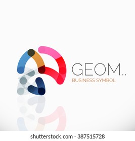 Logotipo, icono geométrico abstracto lineal