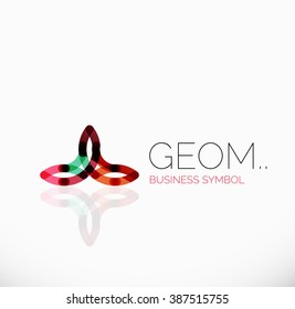 Logo, linear abstract geometric icon