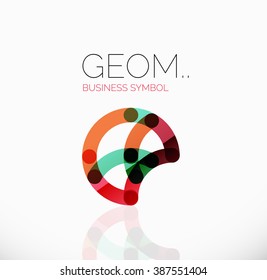 Logo, linear abstract geometric icon Logo, linear abstract geometric icon