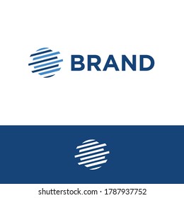 the logo with the lines arranged horizontally to form like 2 circles that are almost perfectly combined, suitable for your logo and icon needs