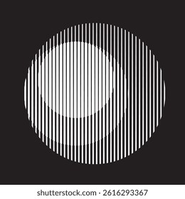Logo with lines, circles, ovals .Modern art design .Black Vector stripes .Straight speed lines .Geometric shape. Wall art .