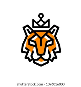The logo of the lines of the tiger on white background