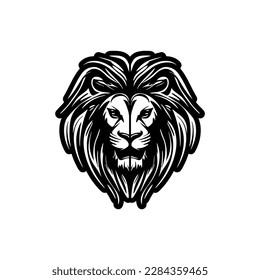 ﻿Vector logo lion, in classic black and white, simple yet striking.