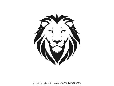 Logo del icono del león vector silueta aislado diseño