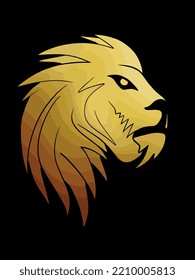 Logo of lion sidelook vector