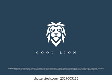 logo lion sunglasses cool animal wildlife mascot