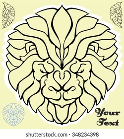 Logo lion. This is vector illustration ideal for a mascot and tattoo or T-shirt graphic.