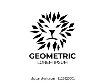 Logo Lion vector. Abstract geometric Lion Logo. Creative animal logo