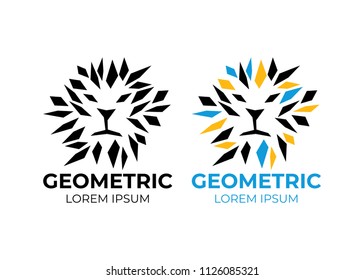 Logo Lion vector. Abstract geometric Lion Logo. Creative animal logo
