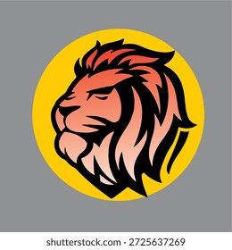 Logotipo de diseño de Vector león gráfico