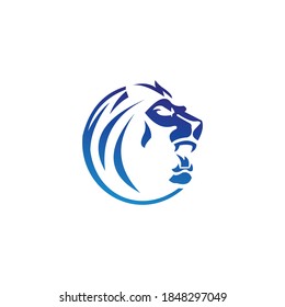 símbolo de icono del vector del león de logotipo