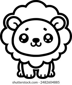 logo lion vector Lineart color