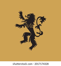 The logo of the lion which is heraldry has the meaning of firm, strong and wise. Will look very suitable for your creative industry logo.