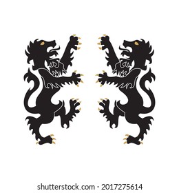 The logo of the lion which is heraldry has the meaning of firm, strong and wise. Will look very suitable for your creative industry logo.