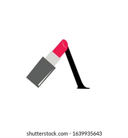 logo lipstick with letter a vector design