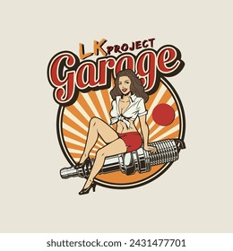 logo LK project garage motocycle