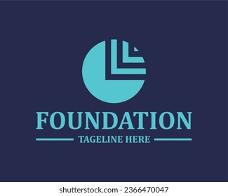 Logo LL Initial L Design Kreis vektor