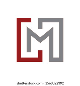 logo lm icon design vector