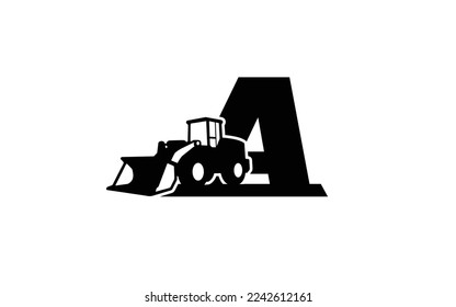 Un logotipo con el concepto de letra de cargador para la plantilla 