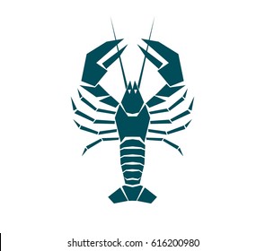 Logo of the lobster. White background. Vector.