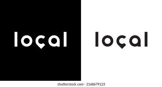 logo local location locally modern elegant minimalist lettering