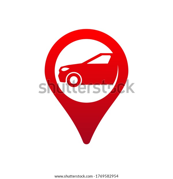 Logo Location For Business.\
Car Location Icon. Modern Design, Vector Illustration. Car\
Location.