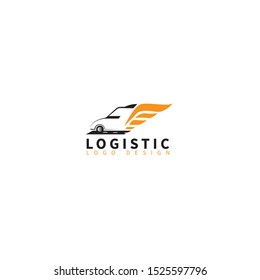 logo for logistic and delivery services, transportation logo template, trucking logo design