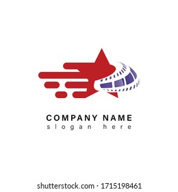 logo for logistic and delivery services, transportation logo template
