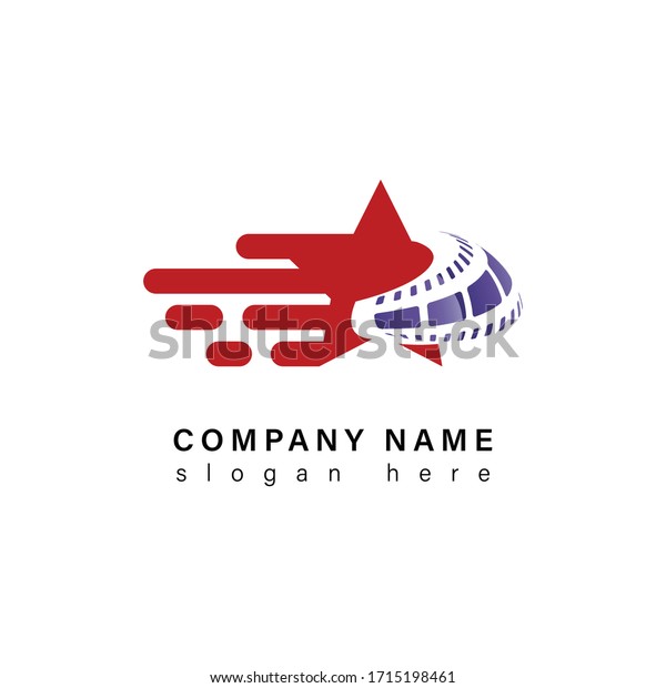 logo for logistic and delivery services,\
transportation logo\
template