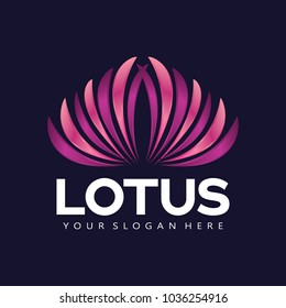 Logo Lotus flower abstract vector design. Health, SPA, Medicine