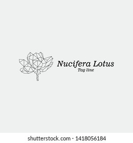 logo of lotus with polygonal style