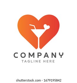 Diseño sencillo de la barra de amor con logotipo