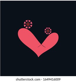 icono de vector de diseño de amor de logotipo