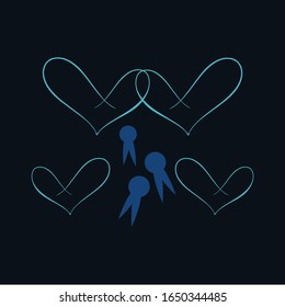 icono de vector de diseño de amor de logotipo