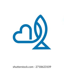 the logo is the love fish. Unique and elegant.
