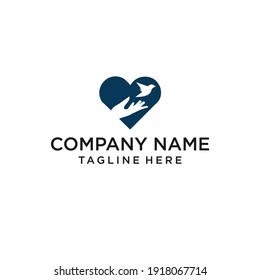SÍMBOLO DEL VECTOR DEL ICONO DE LA MANO DE AMOR DEL LOGO