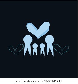logo love and human design vector icon